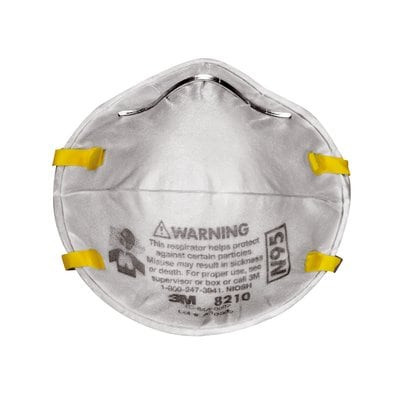 3M Performance Paint Prep Respirator N95 Particulate, 8210P3-DC, 3
eaches/pack, 12 packs/case