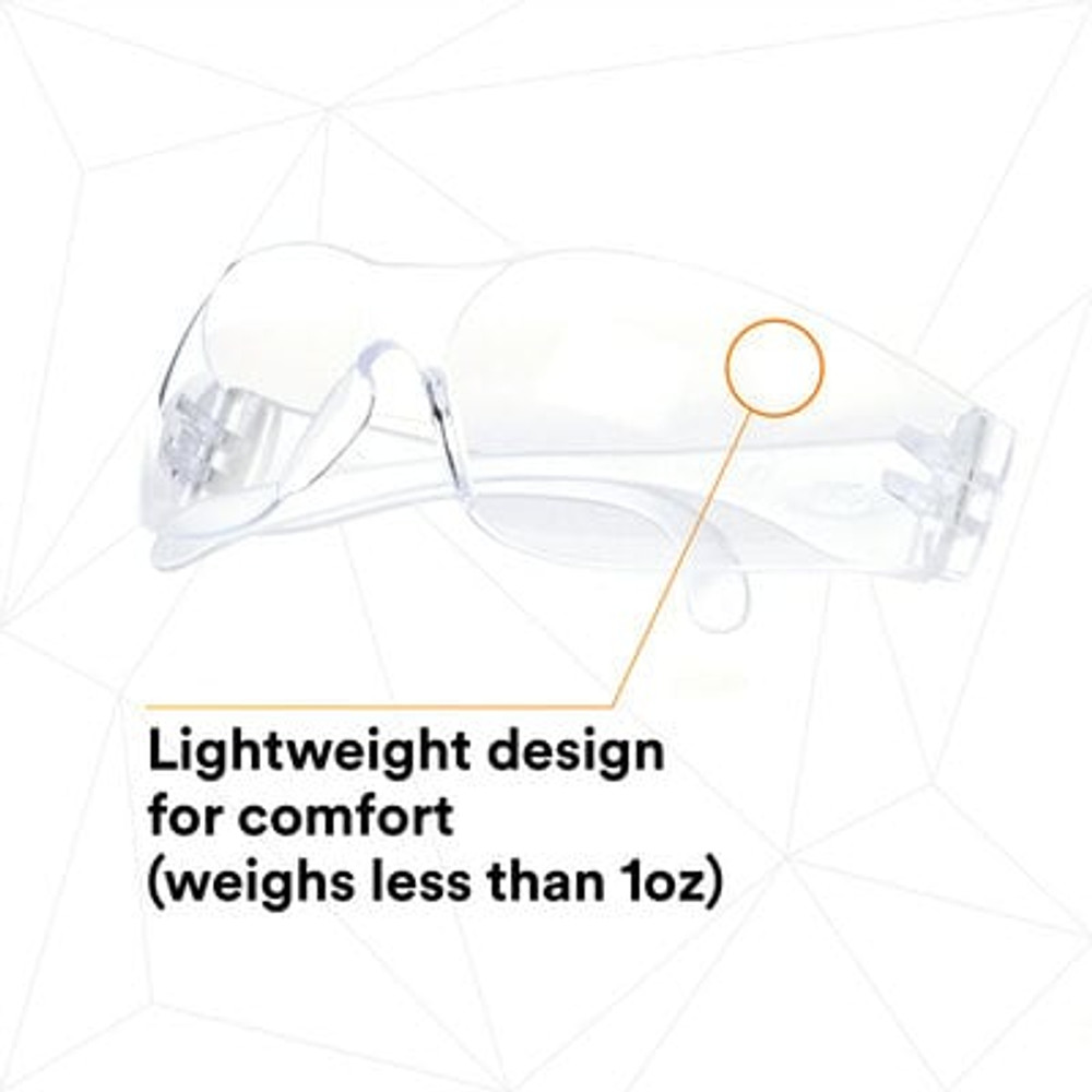 3M Virtua Protective Eyewear 11228-00000-100 Clear Uncoated Lens,
Clear Temple 100 EA/Case