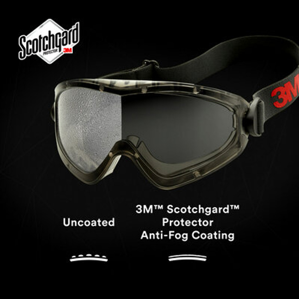 3M GoggleGear GG2892-SGAF, Indirect Vent, Grey SGAF Lens, 10 ea/case 27439