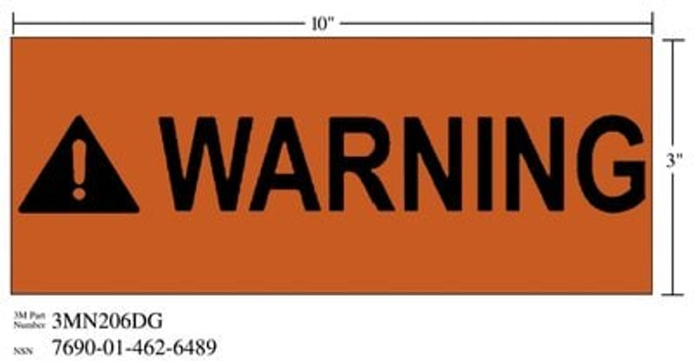 3M Diamond Grade Safety Sign WARNING