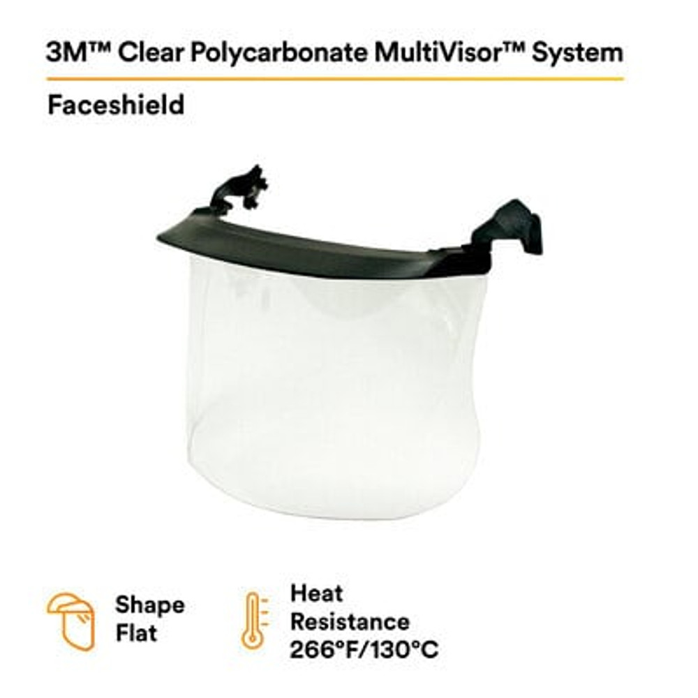 3M Clear Polycarbonate MultiVisor System V4F-10P 10 EA/Case 93625