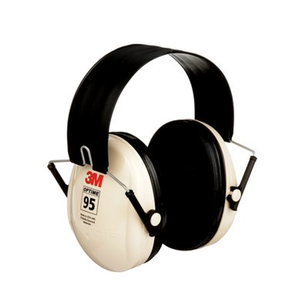 3M Peltor Optime 95 Earmuffs, H6F/V, black/tan, over-the-head