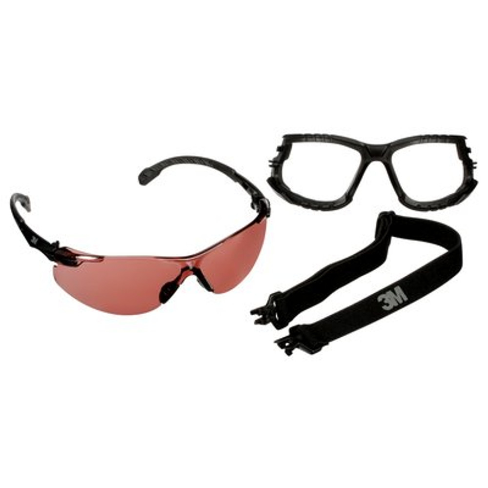 3M Solus 1000 Series S1523SGAF-KT Blk Temples VM AF-AS lens Foam/Strap - Ver 2 - Frontside