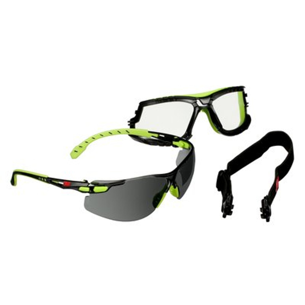 3M Solus 1000 Series S1202SGAF-TKT Grn-Blk Scotchgard Anti-Fog Coating lens - Ver2 - Rightside