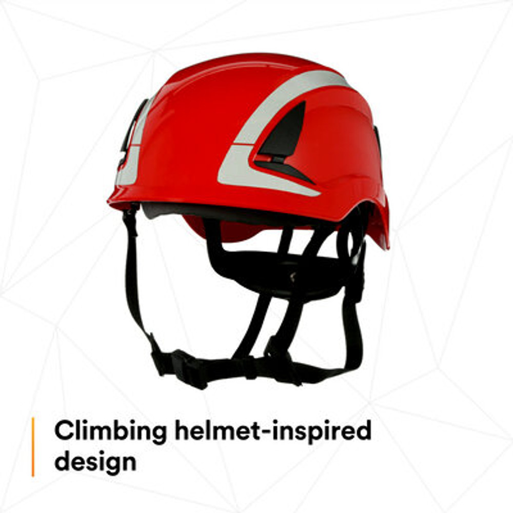 3M SecureFit Safety Helmet, X5005X-ANSI,  Red, 1Ea/Box, 4 box/CS