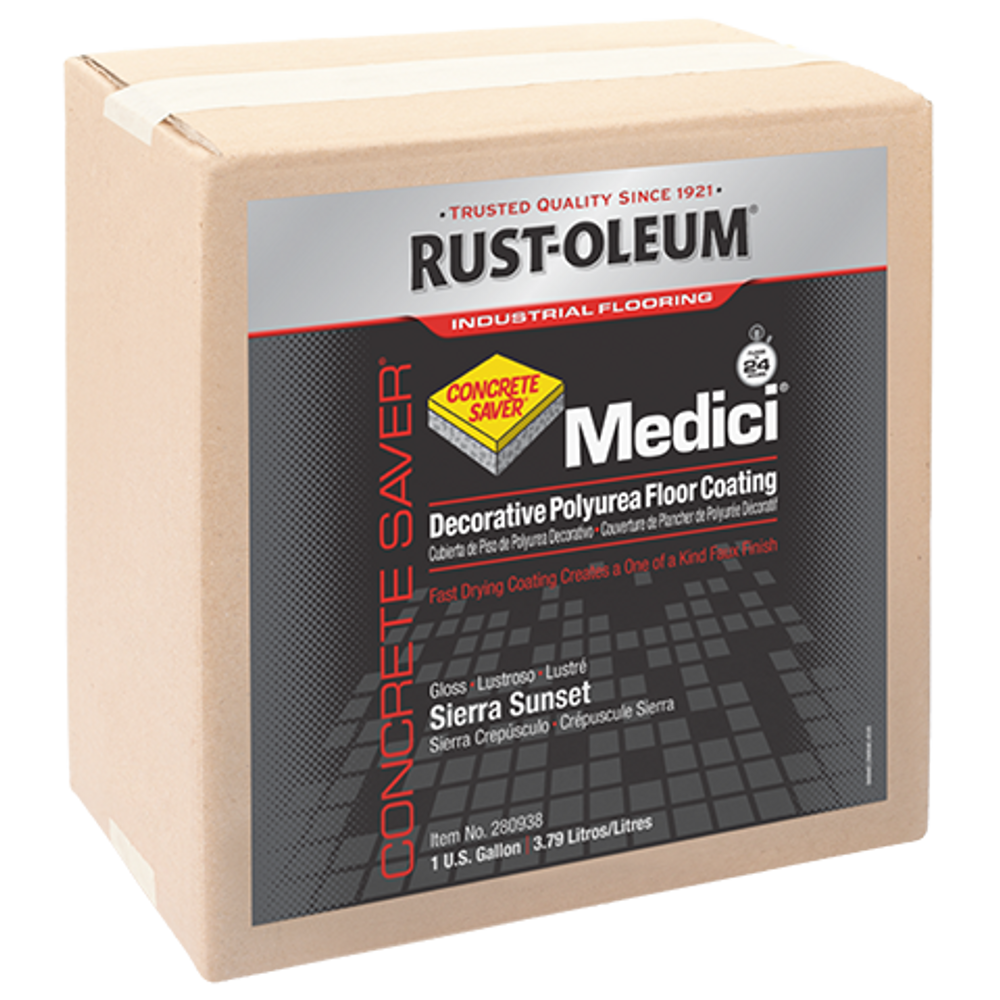 Concrete Saver Medici Decorative Polyurea Floor Coating 280939 Rust-Oleum | Brown Slate