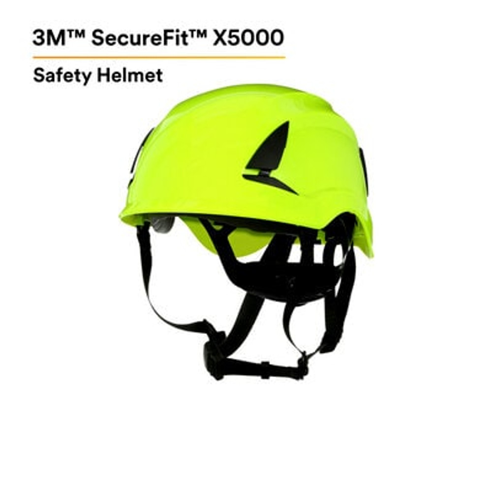 3M SecureFit Safety Helmet, X5014-ANSI,  HVGreen, 10 EA/Case