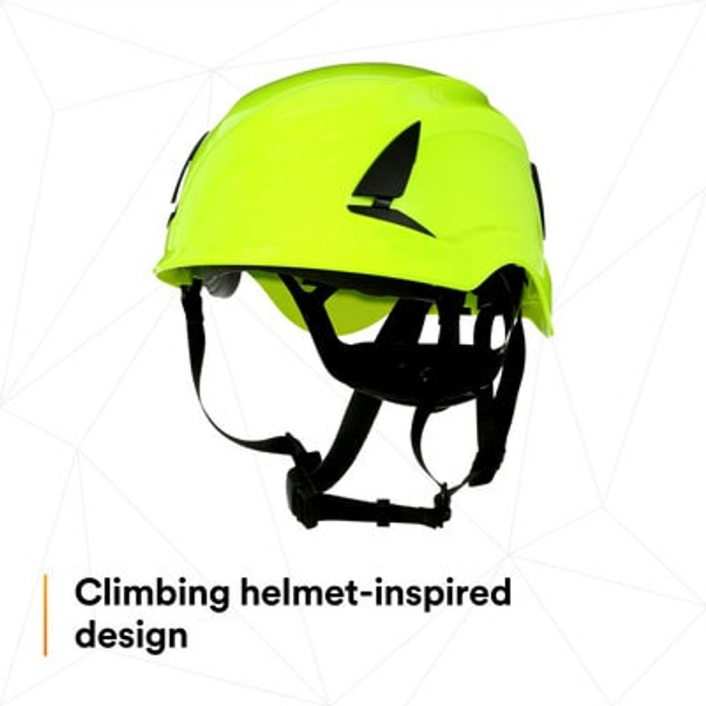 3M SecureFit Safety Helmet, X5014-ANSI,  HVGreen, 10 EA/Case