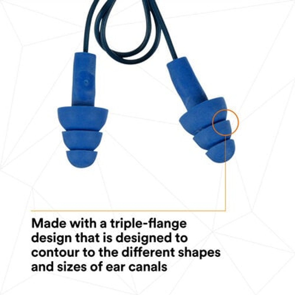 3M E-A-R UltraFit Earplugs 340-4017, Metal Detectable, Corded,Econopack, 2000 Pair/Case 40048