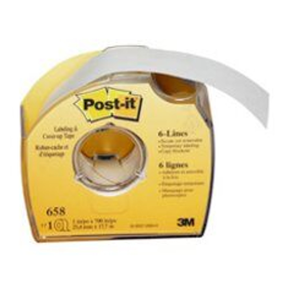 Post-it Labeling and Cover-Up Tape 651, 1/6 in x 700 in 17843