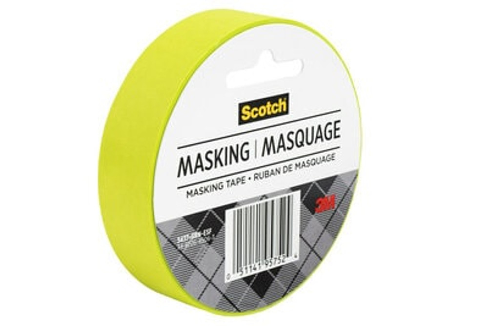 Scotch® Masking Tape, Lemon Lime, 3437-grn