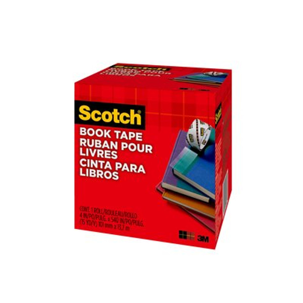 Scotch Book Tape, 845-400, 4 in x 540 in (101,6 mm x 13,7 m) 7385