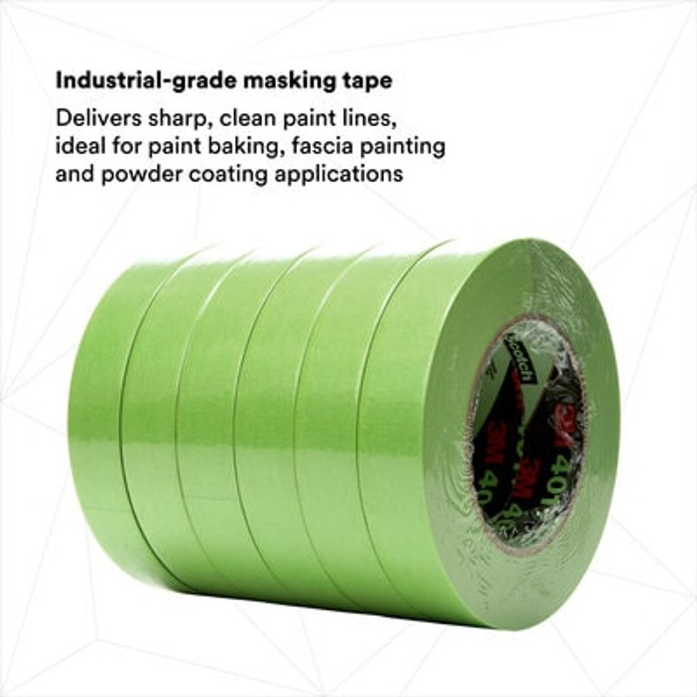 3M High Performance Green Masking Tape 401+, 24 mm x 55 m 6.7 mil, 24
Roll/Case