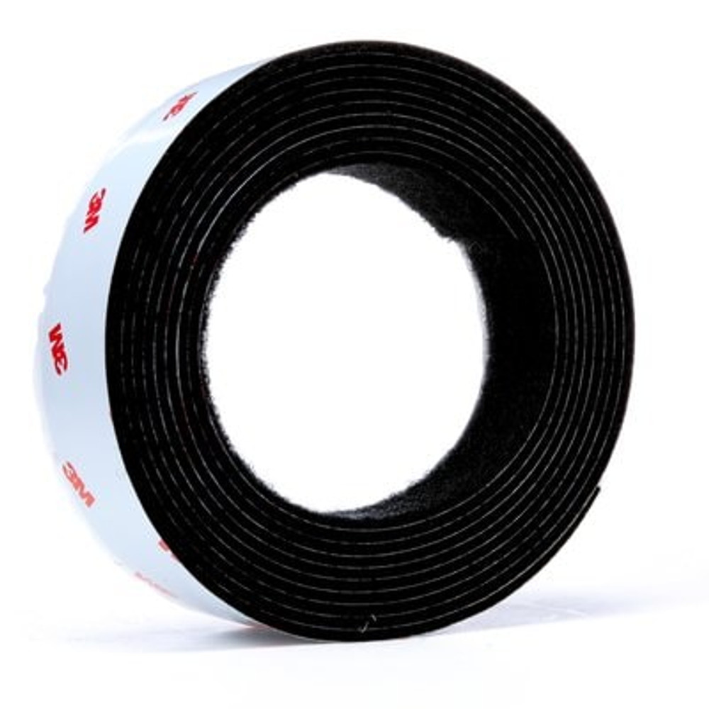 3M Hook/Loop Fastener TB3526N/TB3527N, Black, 1 in x 10 ft, 1 matedstrip per bag, 8 bags per case 97648