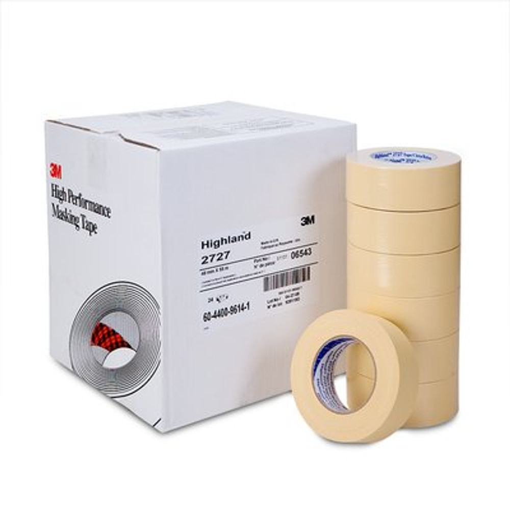 Highland Masking Tape 2727, 06544, 24 mm x 55 m, 36 per case 7000088578
