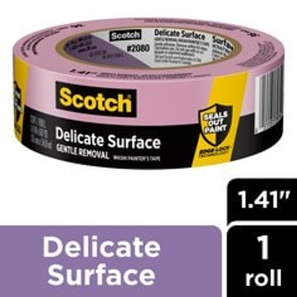 Scotch Delicate Surface Painter's Tape 2080-36NC, 1.41 in x 60 yd (36mmx 54,8m) 79749