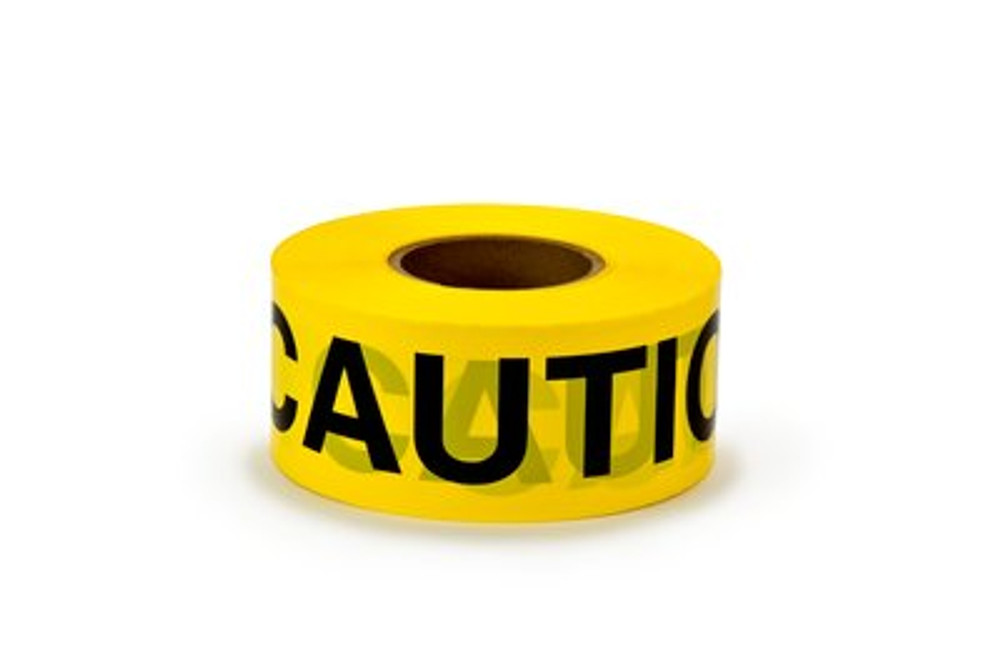 Scotch Barricade Tape 361, CAUTION DO NOT ENTER, 3 in x 1000 ft,Yellow, 8 rolls/Case 57765