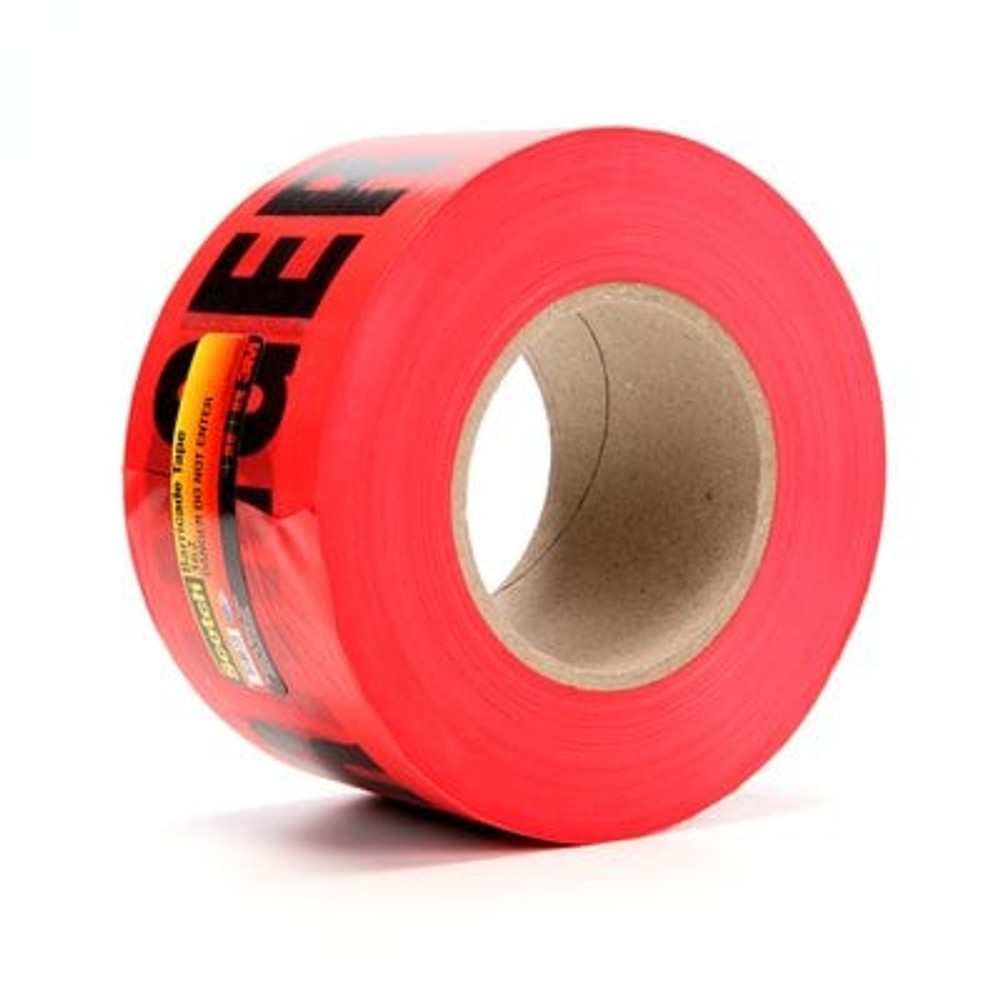 Scotch Barricade Tape 362, DANGER DO NOT ENTER, 3 in x 1000 ft, Red, 8rolls/Case 57766