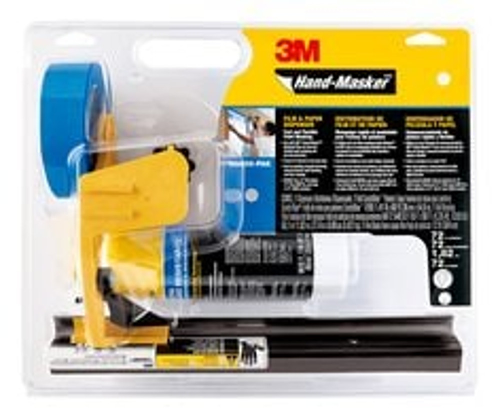 3M Hand-Masker Pre-Loaded Dispensers M3000 PAK, 6 ft x 90 ft x 0.35mil. (1.82 m x 27.4 m x 8.89 ¬µm) Masking film tape kit 86952