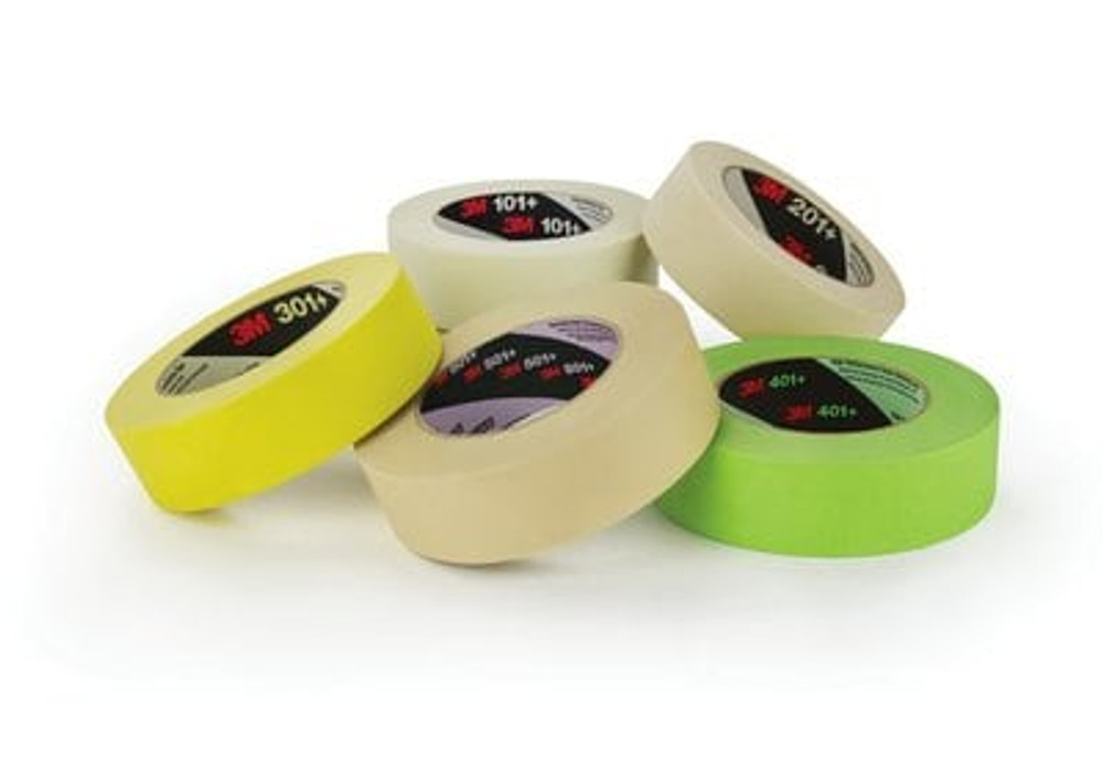 3M Specialty High Temperature Masking Tape 501+, Tan, 12 mm x 55 m, 7.3mil, 72 per case 17817