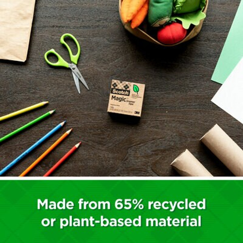 Scotch Magic Greener Tape 812S3, 3/4 in x 800 in (19 mm x 20,3 m) 3
Pack