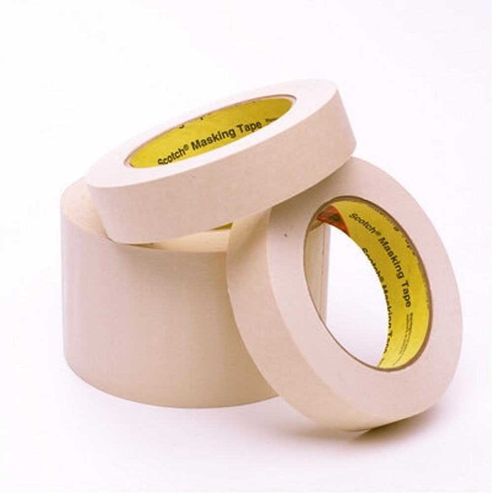 3M General Purpose Masking Tape 234, Tan, 72 mm x 55 m, 5.9, mil, 12per case 2985