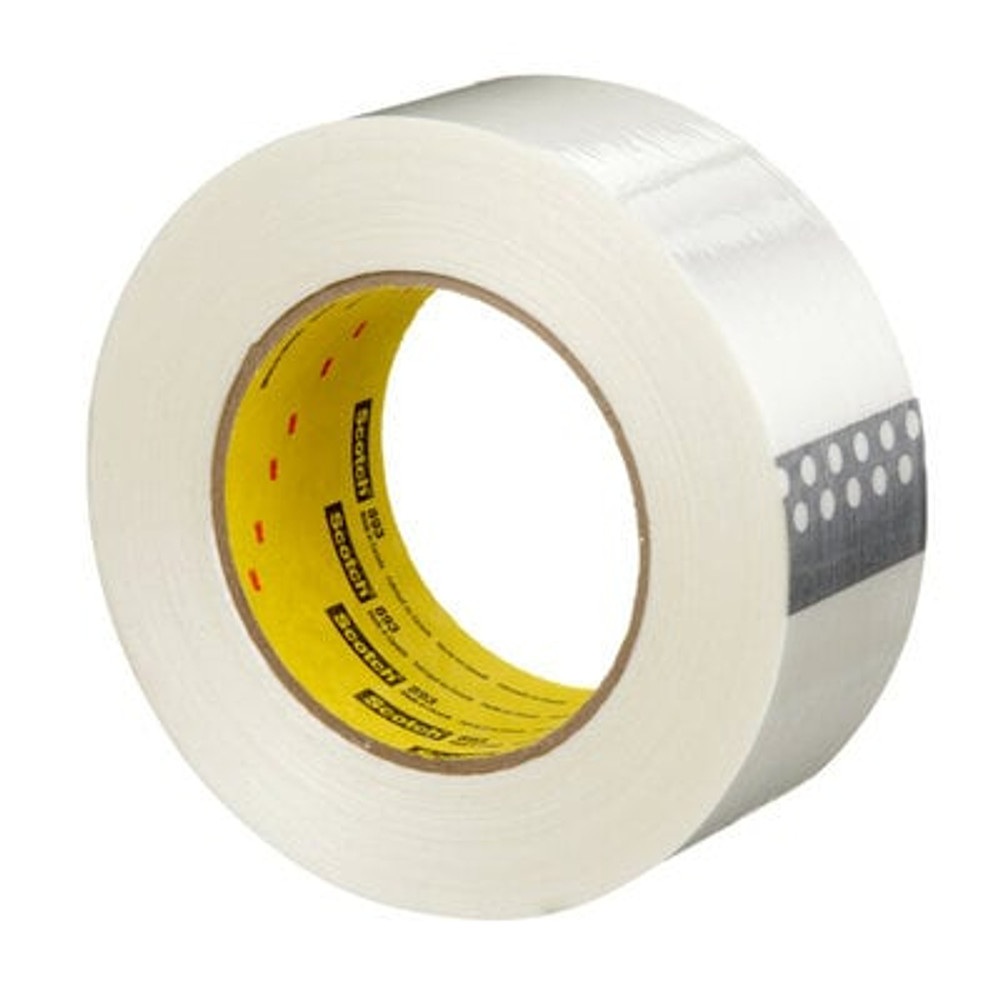 Scotch Filament Tape 893, Clear, 36 mm x 55 m, 6 mil, 24 Rolls/Case 39845
