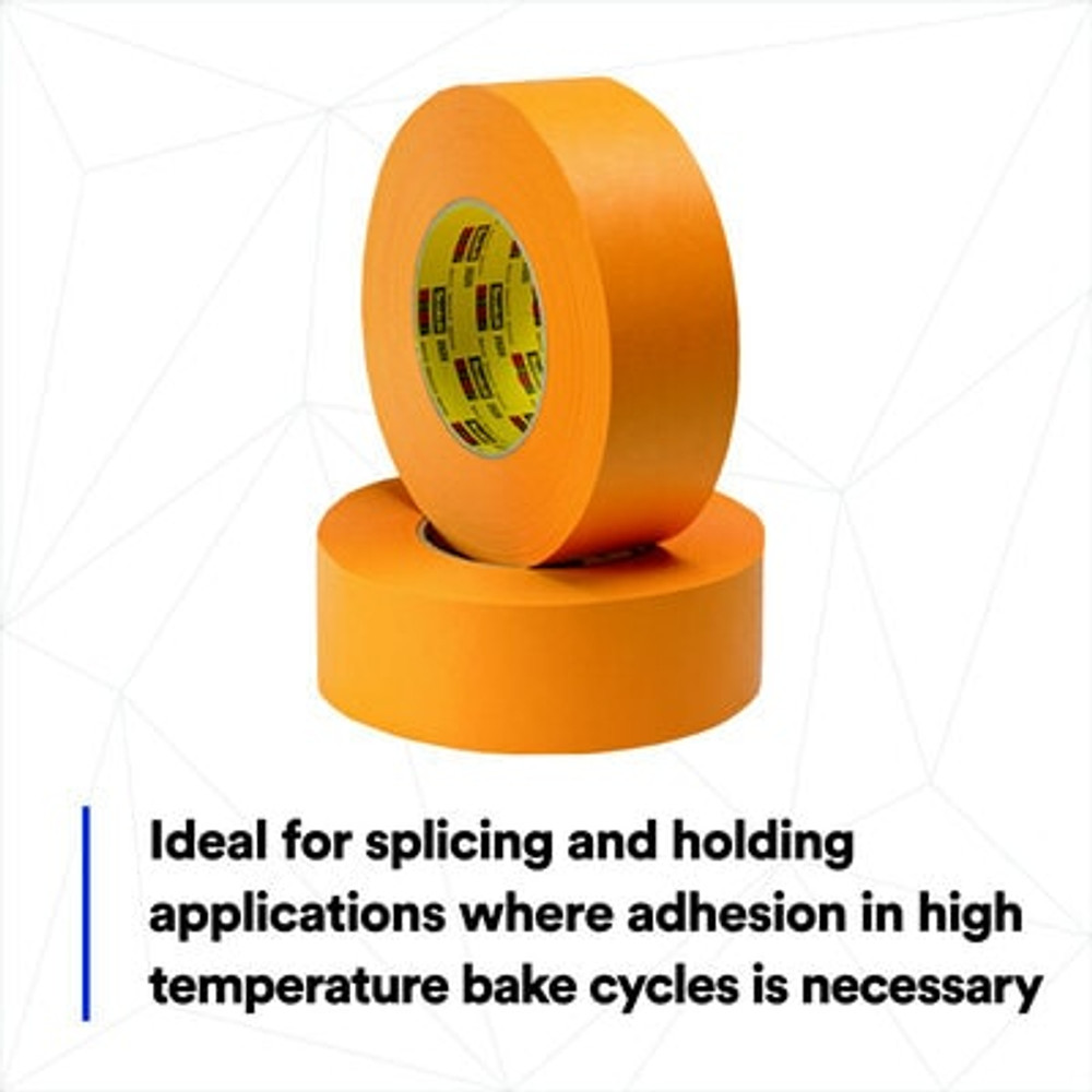 3M Performance Flatback Tape 2525, Orange, 18 mm x 55 m, 9.5 mil, 48
Rolls/Case