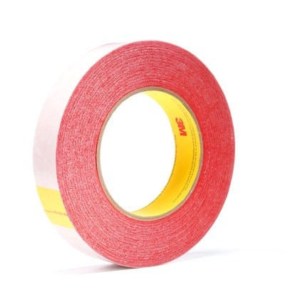 3M Double Coated Tape 9737R, Red, 24 mm x 55 m, 3.5 mil, 48 Roll/Case