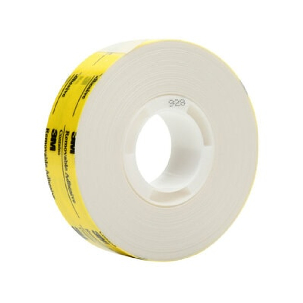 Scotch ATG Repositionable Double Coated Tissue Tape 928, TranslucentWhite, 1/2 in x 18 yd, 2 mil, 12 rolls/inner, 6 inners/case 62775