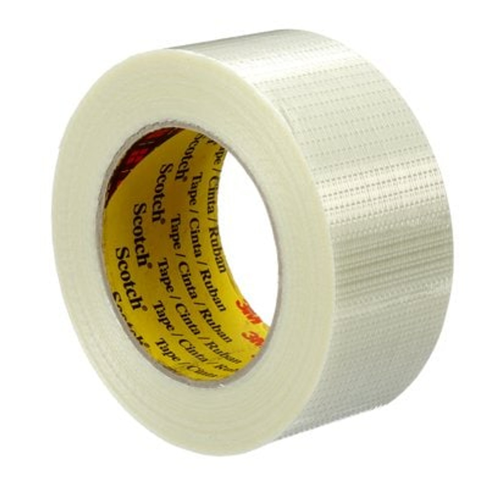 Scotch Bi-Directional Filament Tape 8959, Clear, 50 mm x 50 m, 5.7 mil,18 rolls/case, Individually Wrapped Conveniently Packaged 74901