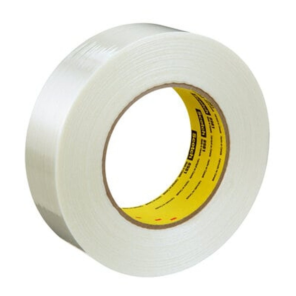 Scotch Filament Tape 8981, Clear, 36 mm x 55 m, 6.6 mil, 24 Roll/Case