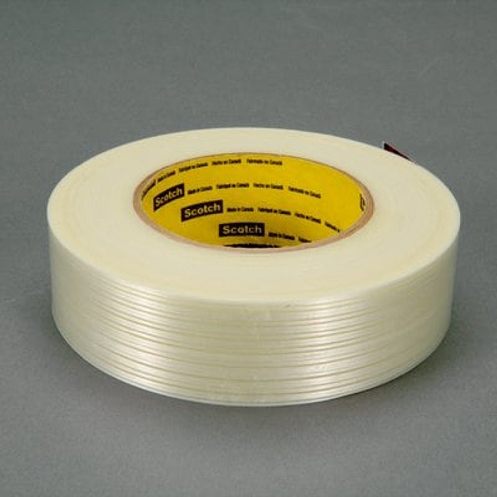 Scotch Filament Tape 8916V, Clear, 96 mm x 55 m, 6.8 mil, 12 Roll/Case
