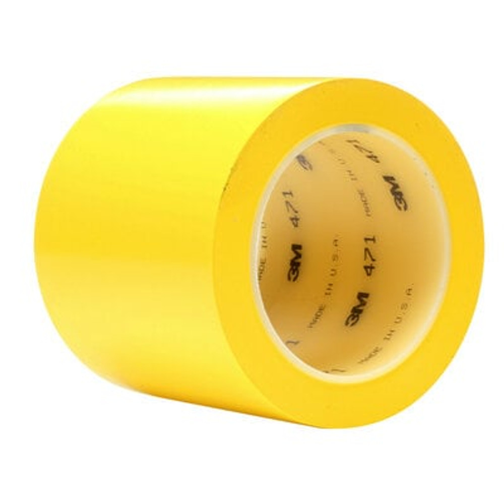 3M Vinyl Tape 471 Yellow, 4 in x 36 yd 5.2 mil