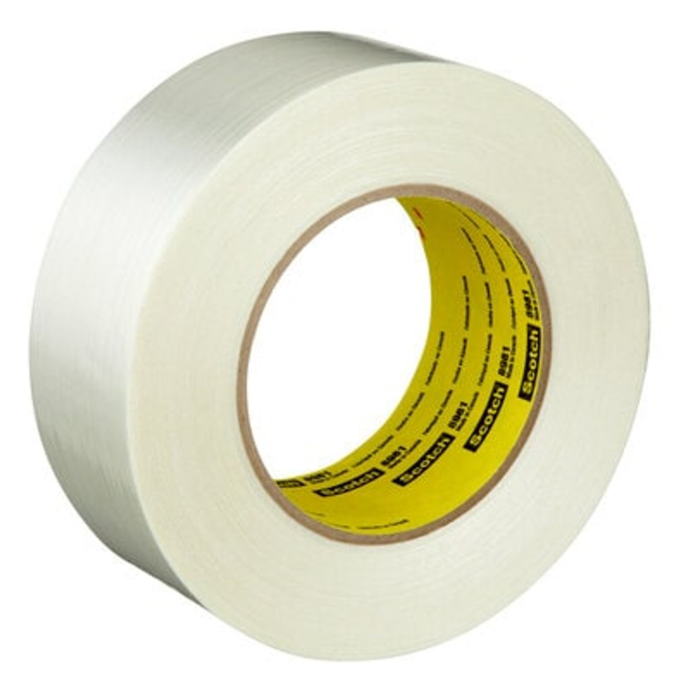 Scotch Filament Tape 8981, Clear, 48 mm x 55 m, 6.6 mil, 24 Roll/Case