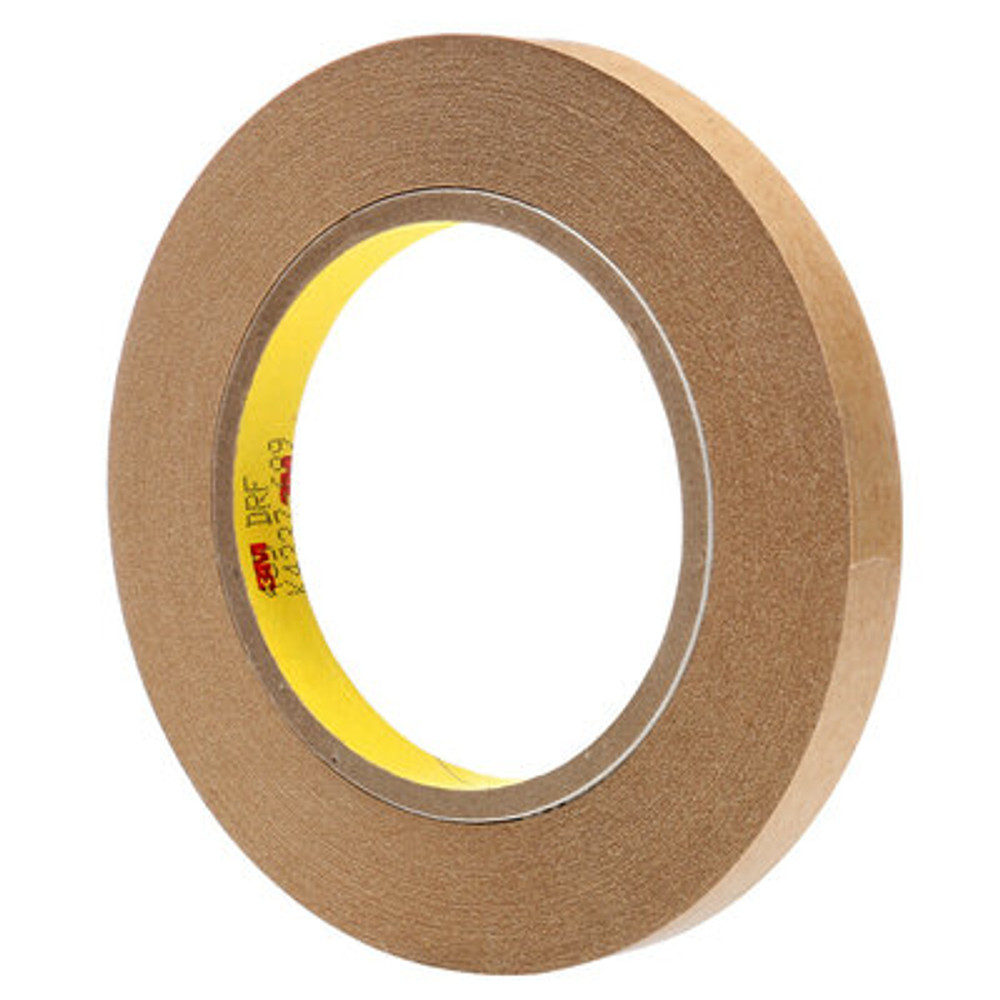 3M Adhesive Transfer Tape 465, Clear, 1/2 in x 60 yd, 2 mil, 72 rollsper case 3335