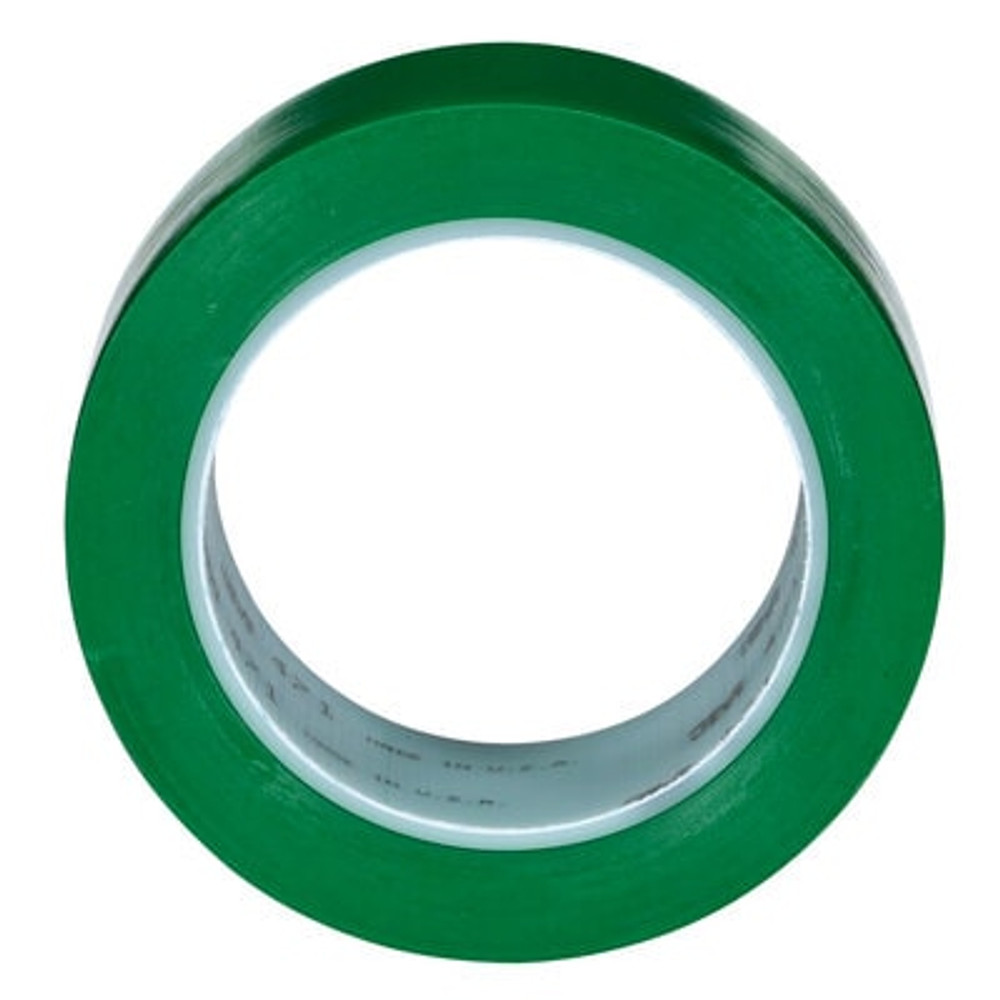 3M Vinyl Tape 471, Green, 3 in x 36 yd, 5.2 mil, 12 Roll/Case, Individually Wrapped Conveniently Packaged 68868