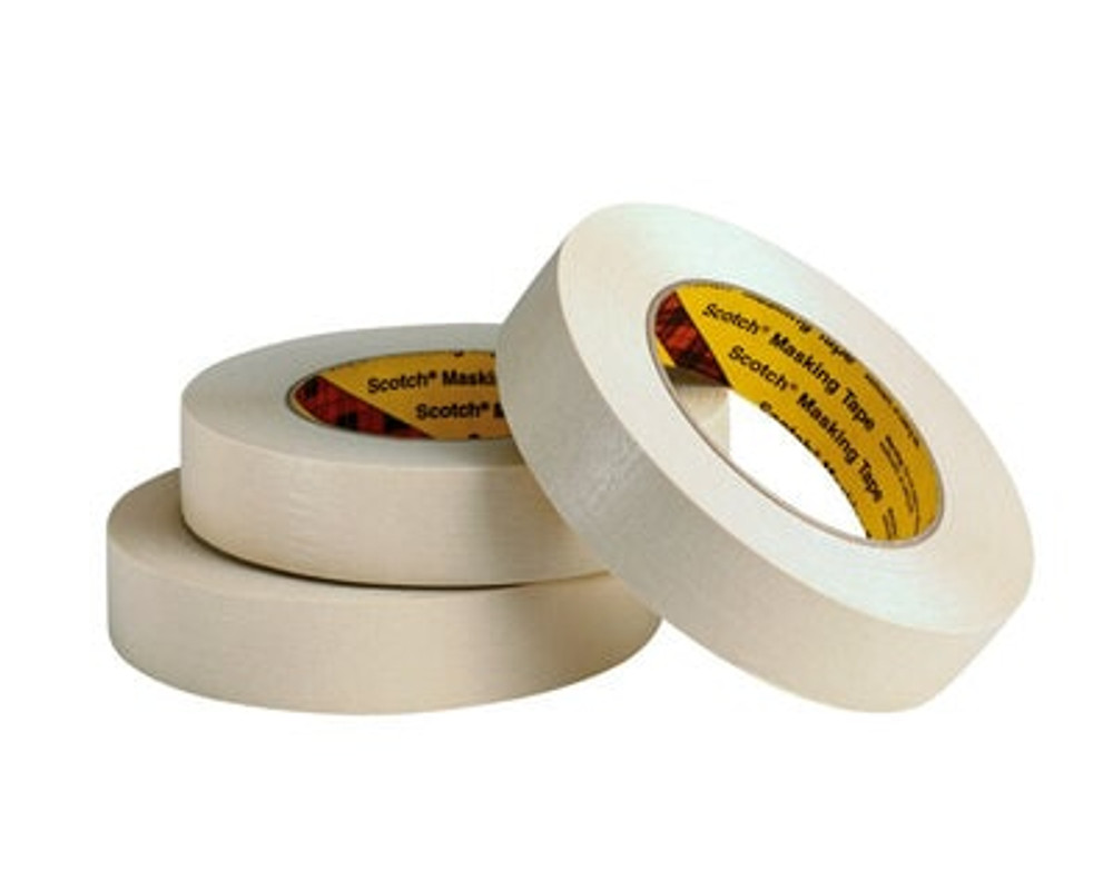 3M Paint Masking Tape 231/231A, Tan, 6 mm x 55 m, 7.6 mil, 144/Case