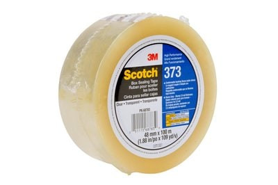 Scotch Box Sealing Tape 373, Clear, 48 mm x 100 m, 36/Case,
Individually Wrapped Conveniently Packaged