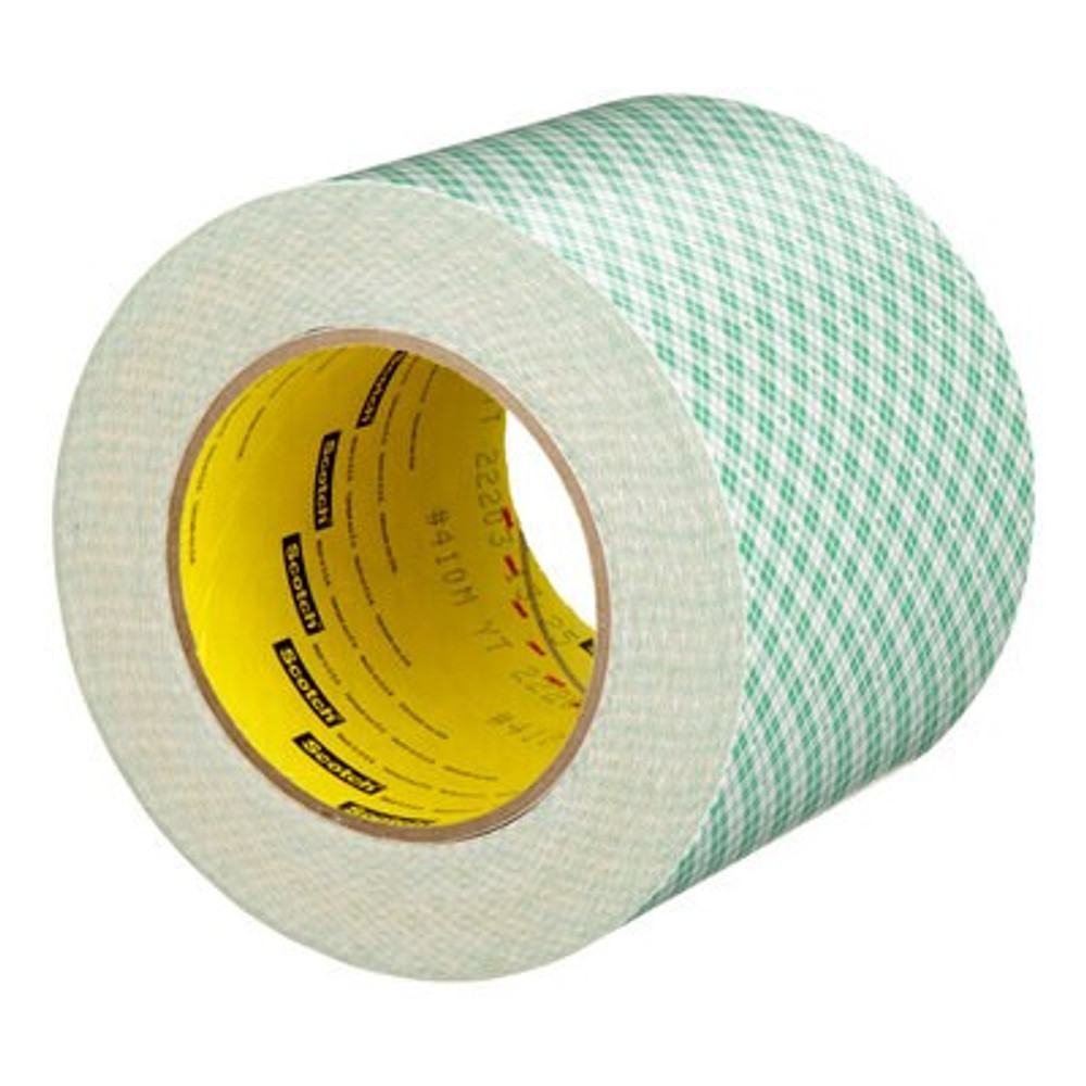 3M Double Coated Paper Tape 410M, Natural, 3 in x 36 yd, 5 mil, 12rolls per case 31953