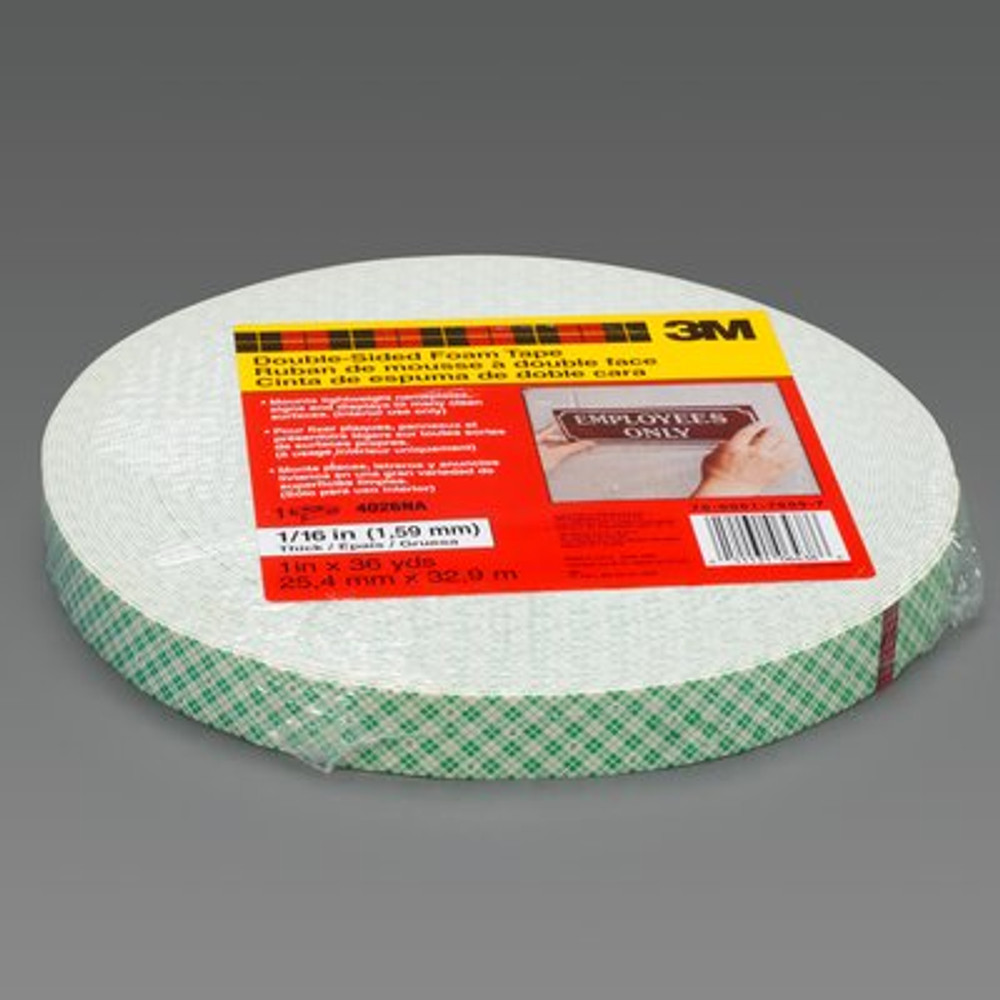 3M Double Coated Urethane Foam Tape 4026, 4726