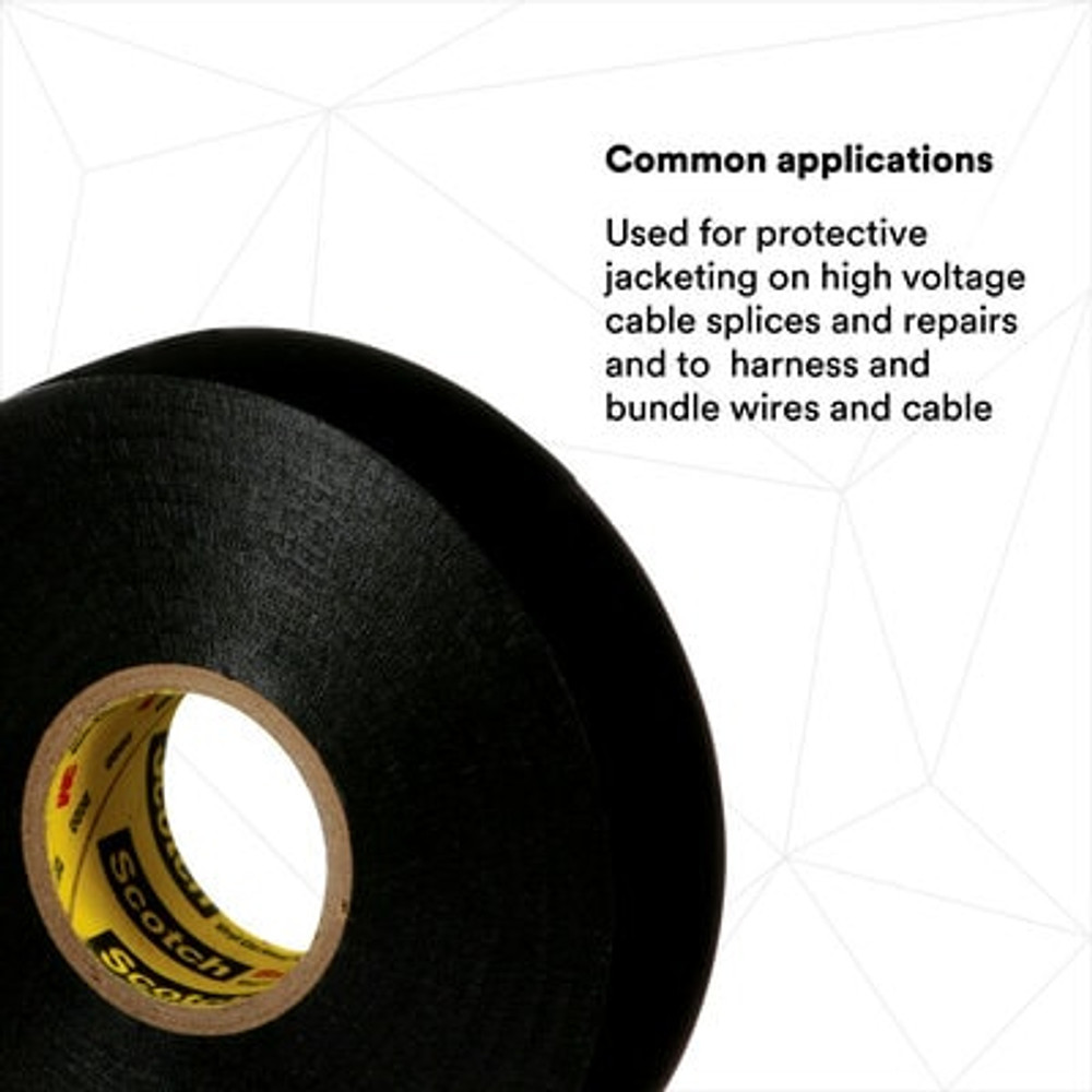 Scotch Super 33+ Vinyl Electrical Tape, 1-1/2 in x 36 yd, 1-1/2 in
Core, Black, 50 rolls/Case