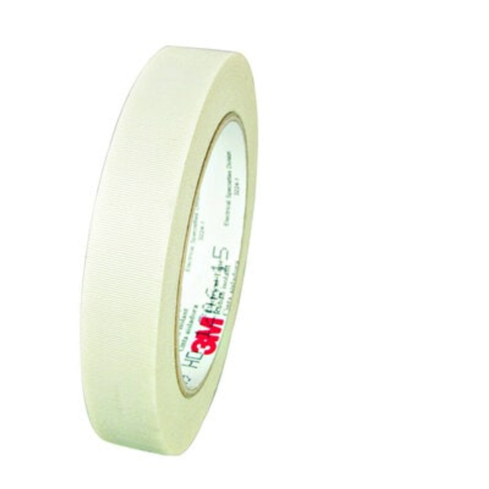 3M Glass Cloth Electrical Tape 69, 1 in x 36 yd, White, 36 Rolls/Case