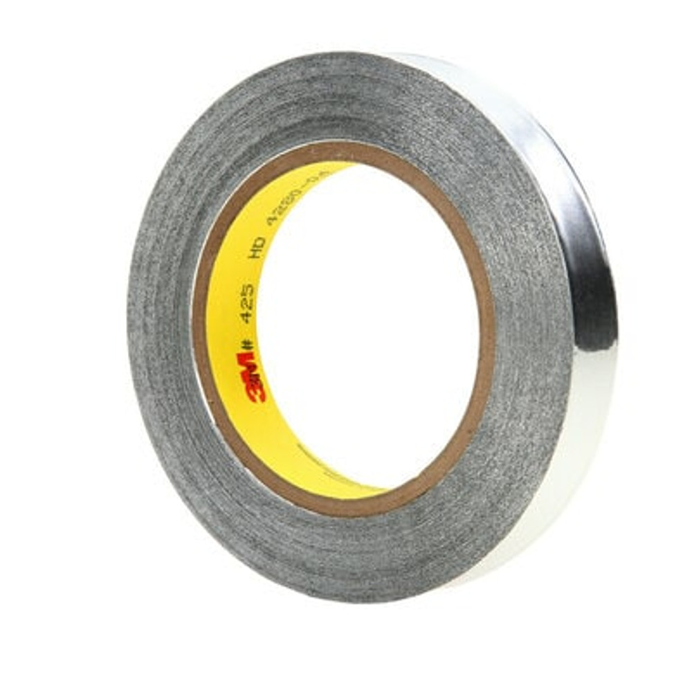 3M Aluminum Foil Tape 425, Silver, 19 mm x 55 m, 4.6 mil, 48 Roll/Case 85314