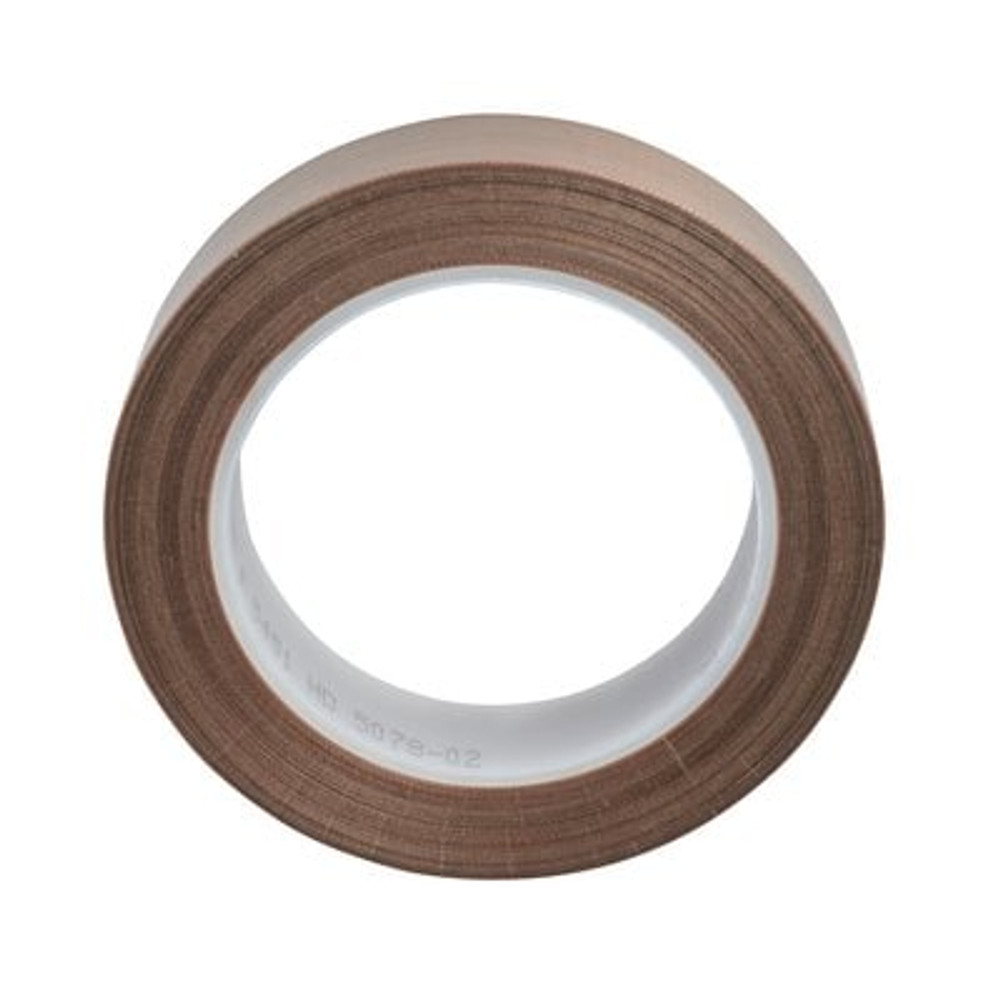 3M PTFE Glass Cloth Tape 5451, Brown, 1 in x 36 yd, 5.6 mil, 9 rollsper case, Boxed 16152