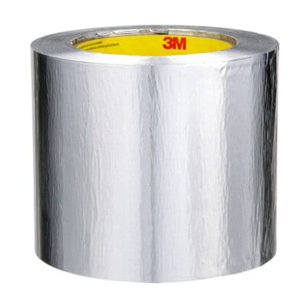 3M Aluminum Foil Tape 425, Silver, 102 mm x 55 m, 4.6 mil, 12 Roll/Case 85333