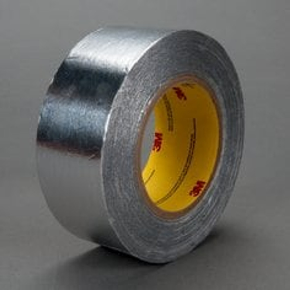 3M Aluminum Foil Reinforced Tape 1470, Silver, 50 mm x 400 m, 5.5 mil,3 rolls per case 30996