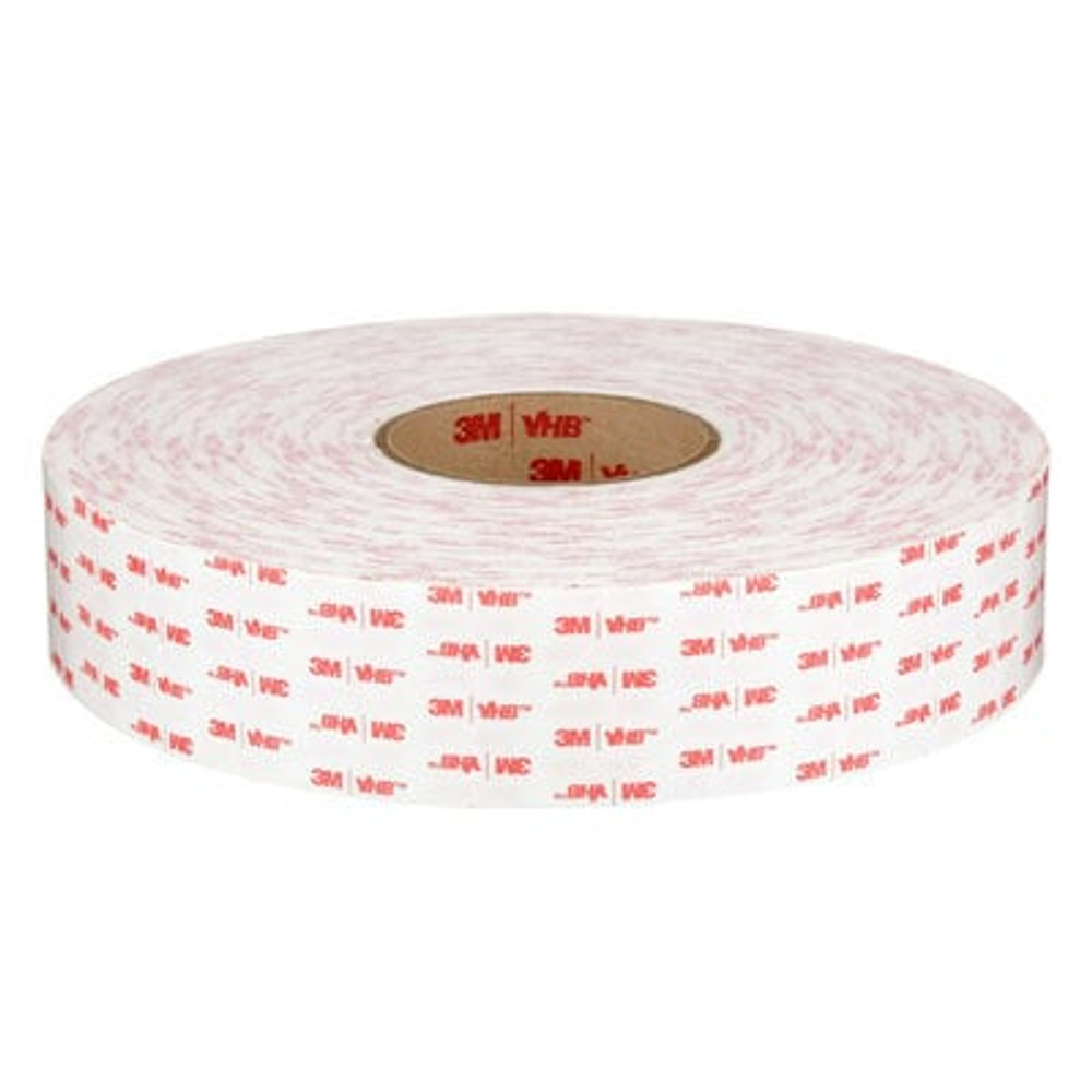 3M VHB Tape 4950, White, 3 in x 108 yd, 45 mil, 3 rolls per case 7010535823