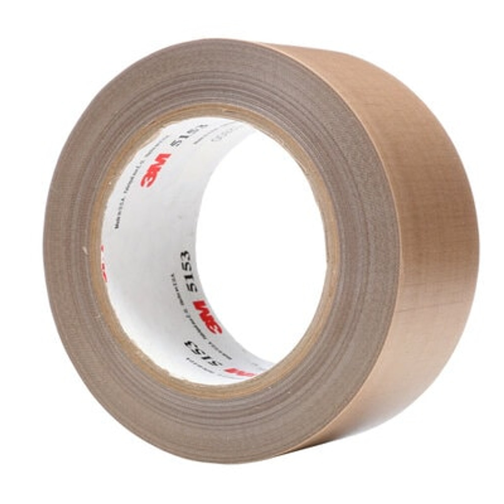 3M General Purpose PTFE Glass Cloth Tape 5153, Light Brown, 3/4 in x 36yd, 8 mil, 48 rolls per case 45634