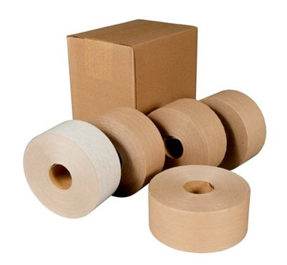 3M Water Activated Paper Tape 6141, Natural, Light Duty, 1-1/2 in x 500ft, 20 per case 97705